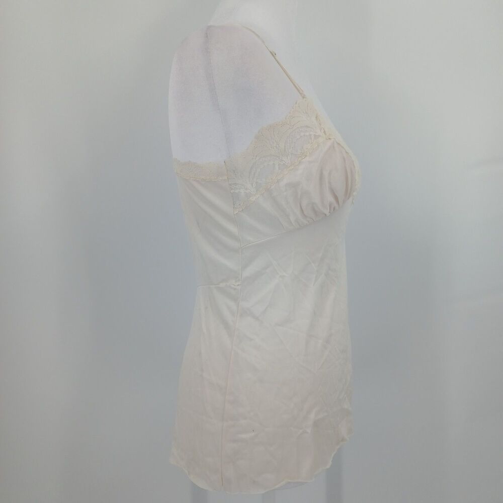 womans vintage violette size 34 or medium cream camisole lace front v neck top
